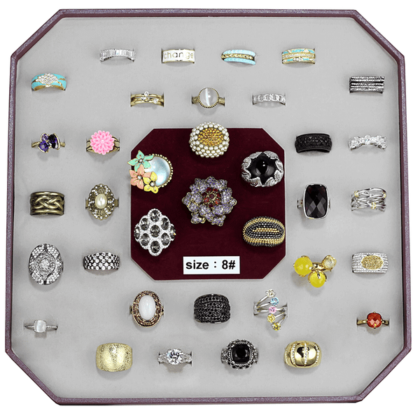 VK-029-SIZE8 - Assorted Brass Ring with Assorted  in Assorted A874-VK-029-SIZE8