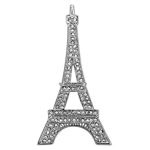 LO2784 - Imitation Rhodium White Metal Brooches with Top Grade Crystal  in Clear A874-LO2784
