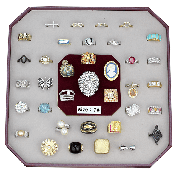 VK-029-SIZE7 - Assorted Brass Ring with Assorted  in Assorted A874-VK-029-SIZE7