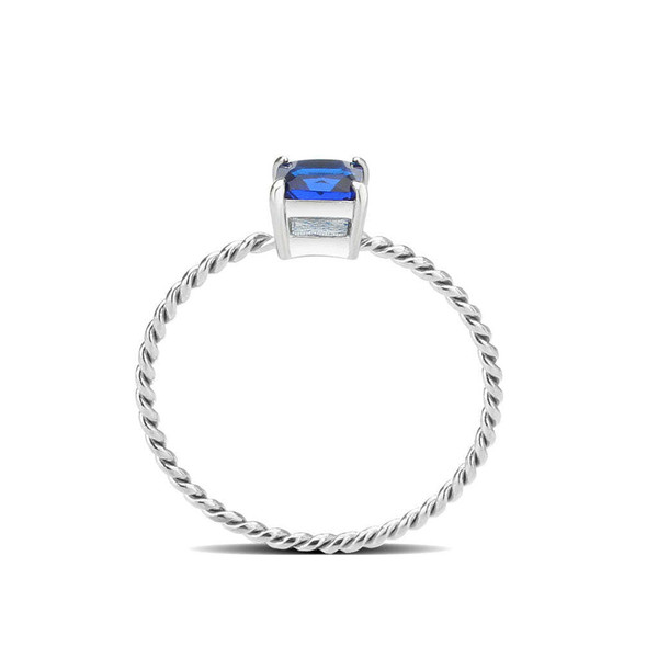 TK3855 - High polished (no plating) Stainless Steel Ring with Synthetic in Montana A874-tk3855