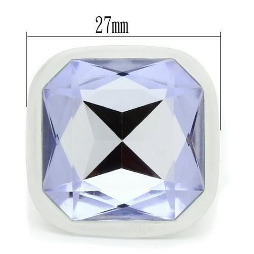 VL013 -  Resin Ring with Synthetic Acrylic in Light Amethyst A874-VL013