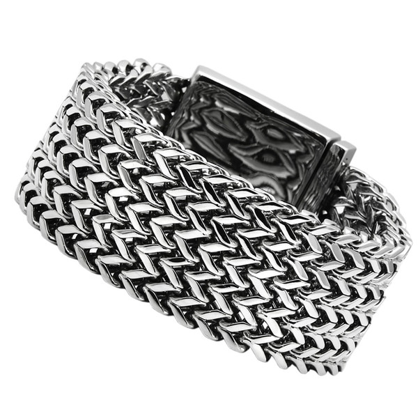 TK451 - High polished (no plating) Stainless Steel Bracelet with No Stone A874-TK451