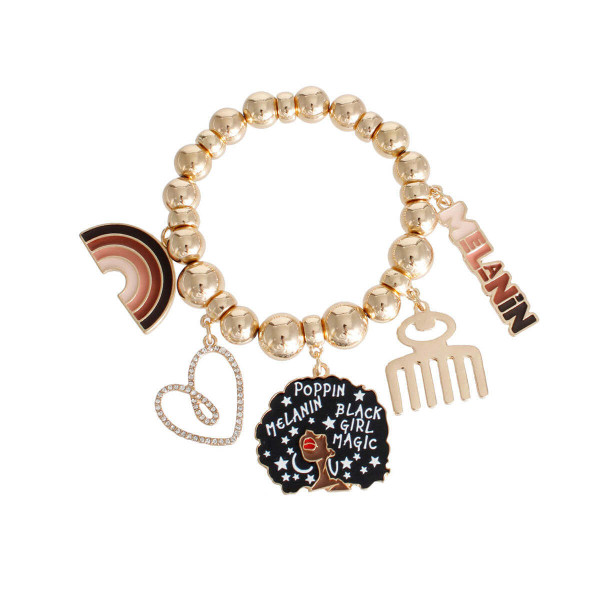 Gold Melanin Bracelet T226-9485434519871