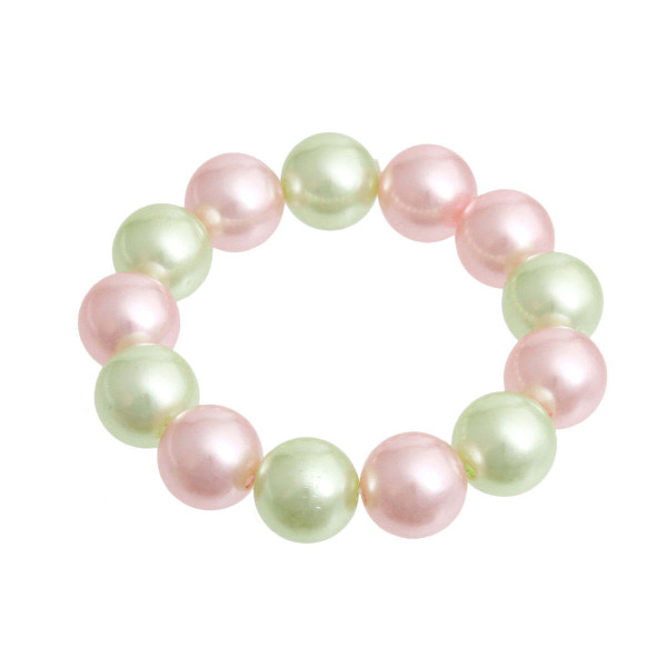 Pink Green Bubble Gum Pearl Bracelet T226-9485376553279