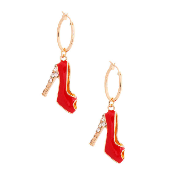 Red Boutique High Heel Hoops T226-9485677461823