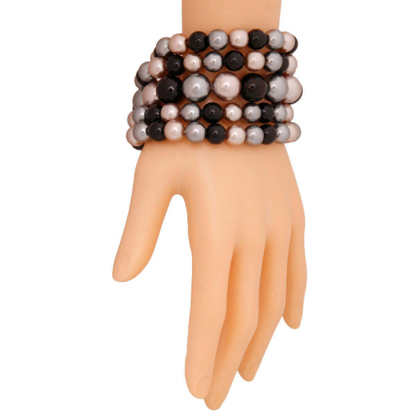 Dark Mix Pearl 5 Pc Bracelets T226-9485868269887