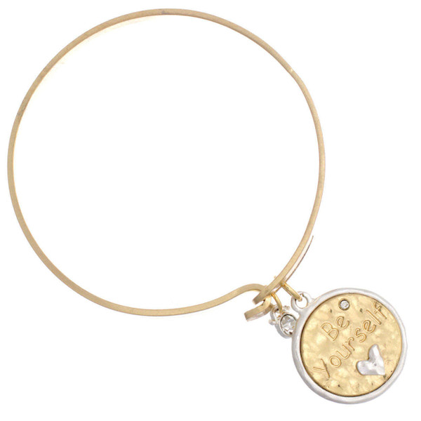 Burnished Gold Wire Be Yourself Bracelet T226-9485795885375