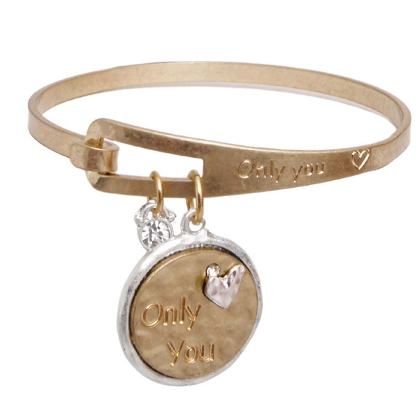 Burnished Gold Wire Be Yourself Bracelet T226-9485795885375