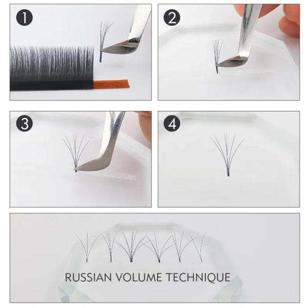 Curl: D, Thickness: 0.05mm, Length: 8mm - Genie 20pcs/lot All Sizes Mink individual lash Extensions F640-61509941721