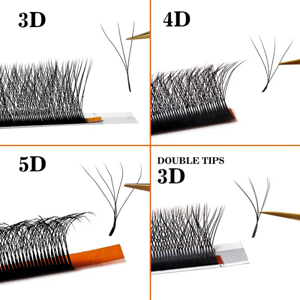 Color: Brushed Slate, Curl: C, Thickness: 0.07mm, Length: 13mm - Yelix Cilios 5D W Shape Eyelash Ex F640-12000032412591443