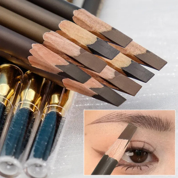 Color: Orange - Waterproof Eyebrow Pen with Brush 7 Colors Natural Lasting Non-caking Eyebrow Penci F640-12000039841519890