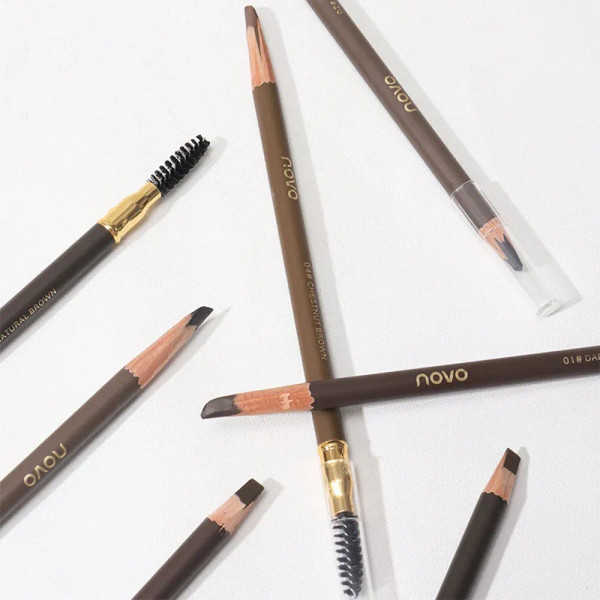 Color: Orange - Waterproof Eyebrow Pen with Brush 7 Colors Natural Lasting Non-caking Eyebrow Penci F640-12000039841519890