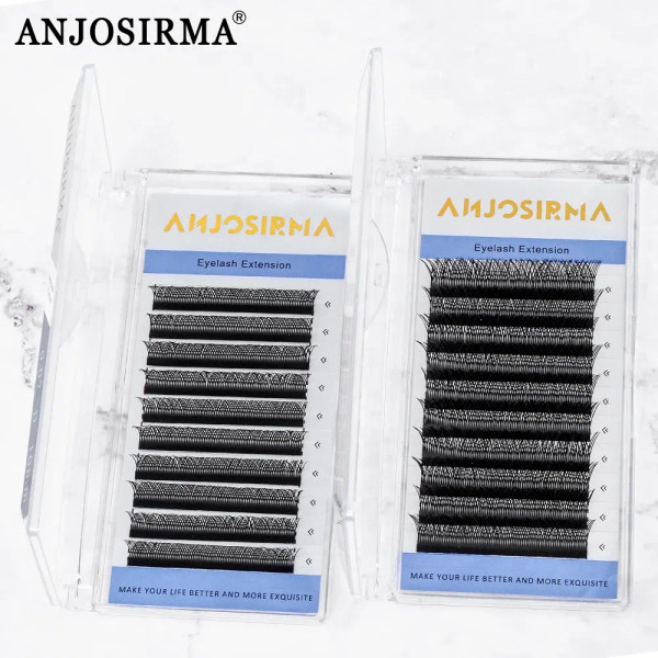 Curl: dd, Length: 17mm - ANJOSIRMA YY Shaped Eyelash Extension, 3 Split Tips, Soft BASF Lash,  Hand F640-12000039974000556