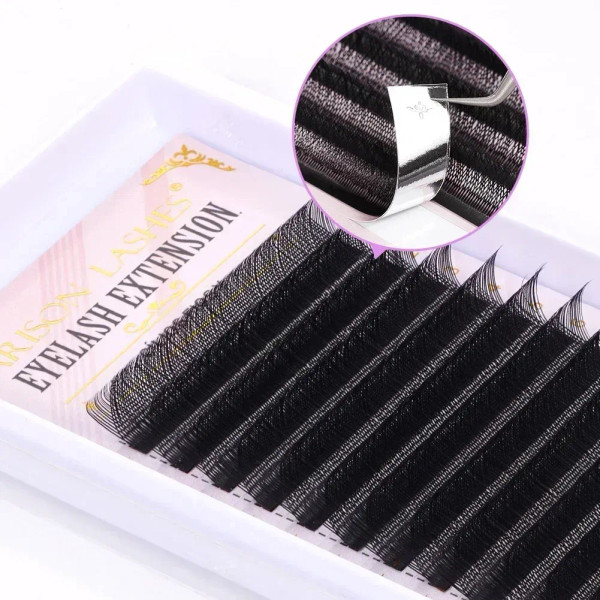 Color: Red, Curl: D, Thickness: 0.07mm, Length: MIX - ARISON YY Lashes and 3D/4D/5D W Shape Lashes  F640-12000041724874460
