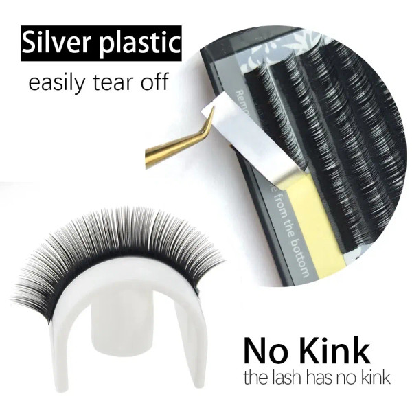 Thickness: 0.10mm, Curl: C, Length: MIX - NAGARAKU 6 Cases Classic Mix Eyelash Extension Natural So F640-12000035299182574