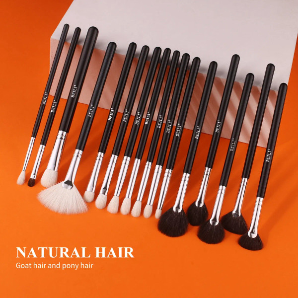 Handle Color: GRAY, Ships From: france - BEILI Makeup Brush Set with Holder 30-42Pcs Professional F F640-12000028568657805