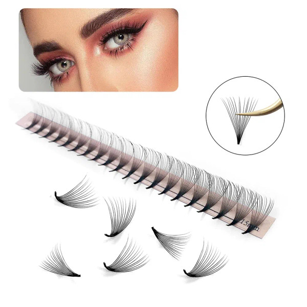 Color: LIGHT GRAY, Curl: C, Thickness: 0.07mm, Length: 8mm, Ships From: CHINA - Goddess Premade Vol F640-12000035476936764
