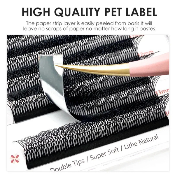 Color: Brushed Chrome, Curl: L, Thickness: 0.07mm, Length: MIX - NATUHANA 3D 4D WW  Shaped Eyelash  F640-12000038532821230