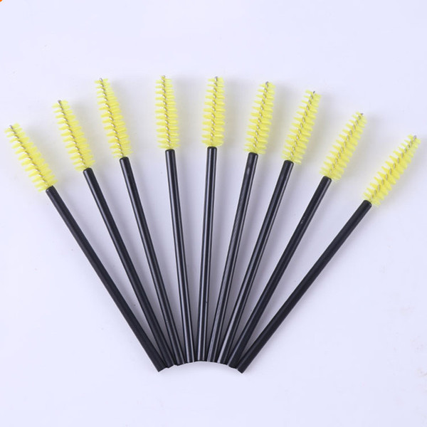 Color: Yellow, Quantity: Q50pcs - Jinkong disposable hollow rod eyelash brush Q119-CJBJHZHZ00389-Yellow-Q50pcs