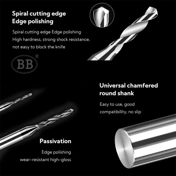 Hole Diameter: 1.5mm - BB 0.3~2.02mm Micro Drill Solid Carbide Bit Mini CNC Hole Making 3D Shank Di F640-12000039518424116