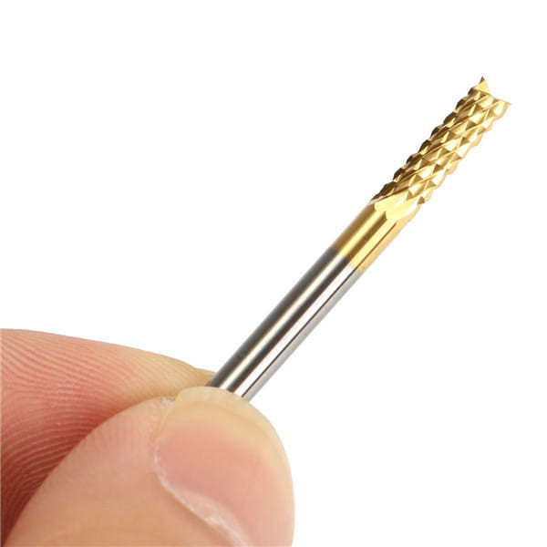 Drillpro DB-M1 10Pcs 0.8-3mm Titanium Coated Engraving Milling Cutter Carbide Bits C122-1065101