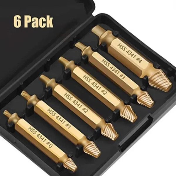 Color: Red - HSS Extractor Double Head Screw Slide Tooth Removal Screwdriver Screwdriver Bit Broken F640-12000044689122241