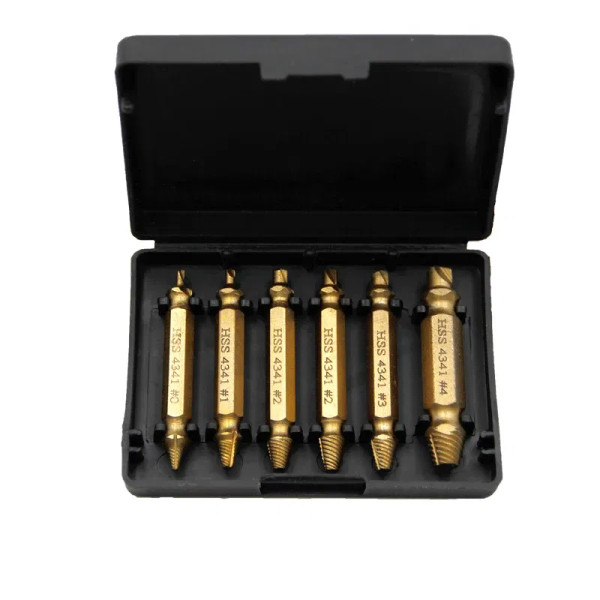 Color: Red - HSS Extractor Double Head Screw Slide Tooth Removal Screwdriver Screwdriver Bit Broken F640-12000044689122241