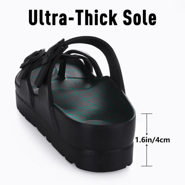 Color: PURPLE, Shoe Size: 34.5 - Crestar Women Platform Sandals Fashion EVA Insole Clogs with Arch  F640-12000038126845961