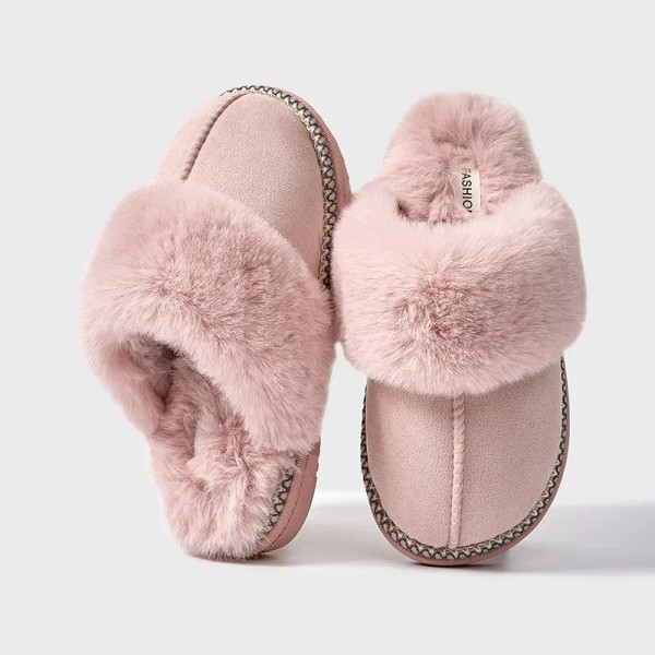 Color: Straw, Shoe Size: 38-39, Ships From: CHINA - Shevalues Women Plush House Slippers Fashion Fu F640-12000043937919876