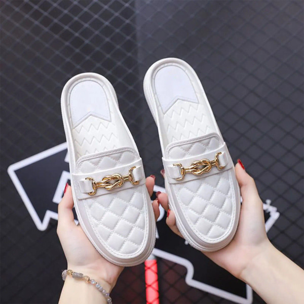 Color: WHITE, Shoe Size: 37 - Summer New Style Women's Soft Bottom Anti-slip Versatile Outer Wear B F640-12000044838431887
