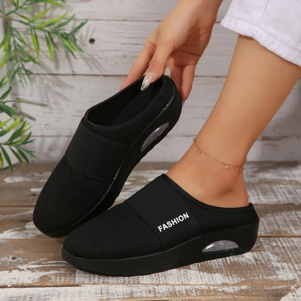 Color: GRAY, Shoe Size: 37 - Women Wedges Slippers 2024 New Summer Sandals Vintage Anti-slip Casual F640-12000039592442310