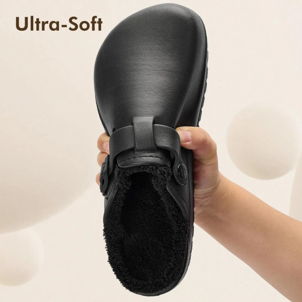 Color: Beige, Shoe Size: 45, Ships From: CHINA - Womens Clogs Winter Mules Slip on Nurse Shoes Work F640-12000044005945286