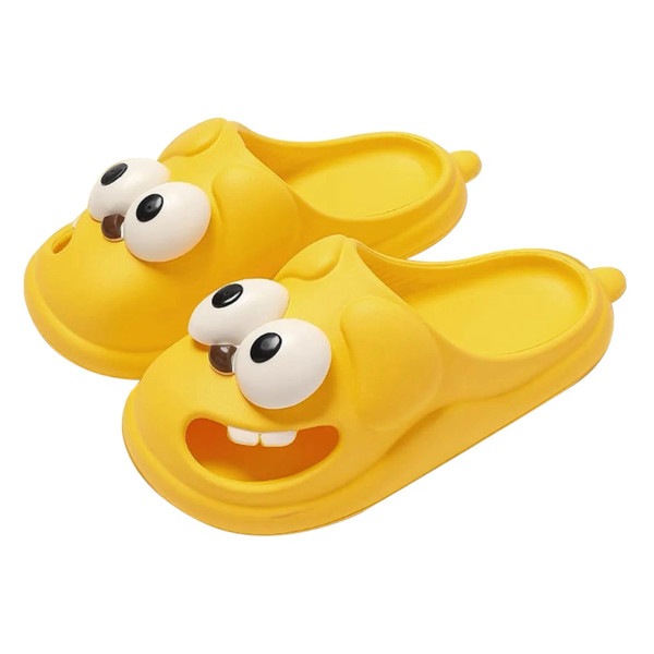 Color: Olivine, Shoe Size: 33.5 - Cartoon Dog Outdoor Slippers Women Bathroom Soft Sole Anti-Slip S F640-12000038408565056