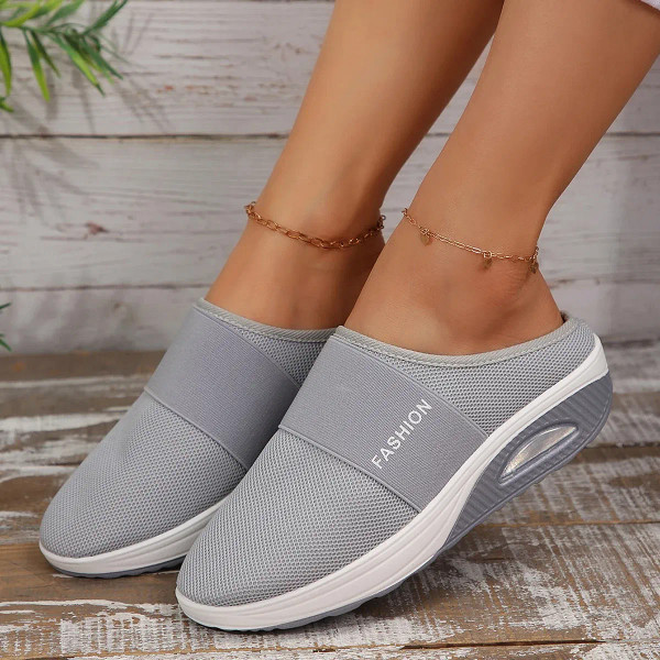 Color: Dark Grey, Shoe Size: 38 - Women Wedges Slippers 2024 New Summer Sandals Vintage Anti-slip C F640-12000039592442338