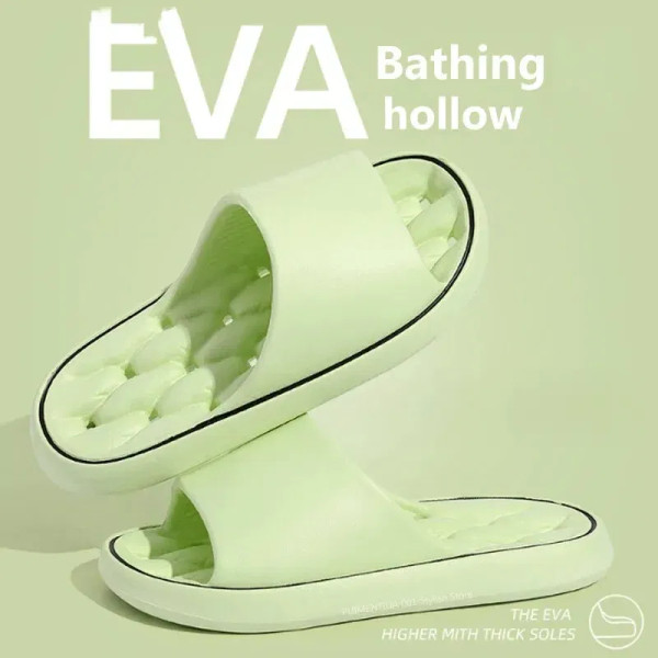 Color: Beige, Shoe Size: 38 - Bathroom House Slippers Leaking Quick-Drying Shower Slipper Light Wei F640-12000038180228960
