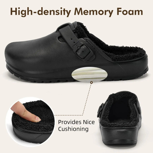 Color: Grape, Shoe Size: 39, Ships From: CHINA - Womens Clogs Winter Mules Slip on Nurse Shoes Work F640-12000044005945290