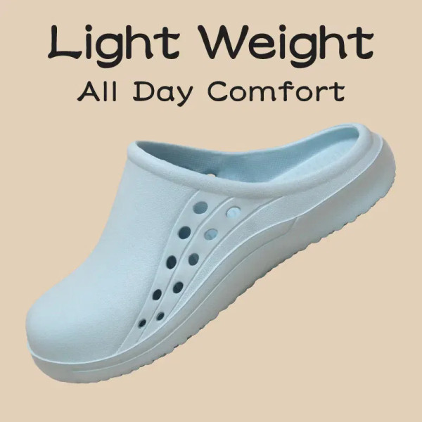Color: Clear, Shoe Size: 34.5 - Slip Resistant Laboratory Doctor Clogs Women Men EVA Medical Shoes  F640-12000039930298383