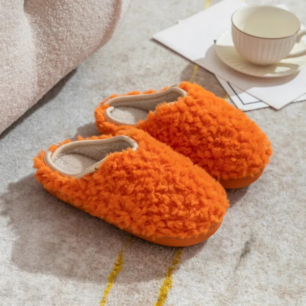 Color: Olivine, Shoe Size: 38-39, Ships From: CHINA - Crestar Warm Fluffy Women Slippers Winter New F640-12000043893327543