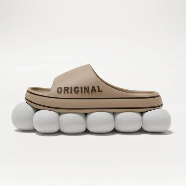 Shoe Size: 42-43, Color: black - Feslishoet Women Letter Slippers Beach Slides Solid Color Mens Thi F640-12000044699590194