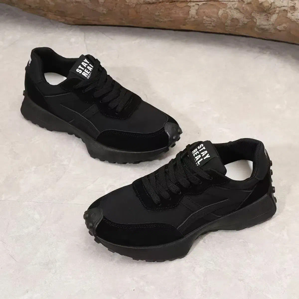 Color: Beige, Shoe Size: 36 - Women Sneakers Leather Luxury Platform Shoes New Fashion Leisure Ligh F640-12000041546516049