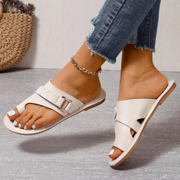 Color: Dark Grey, Shoe Size: 39 - Women Slippers Outdoor Casual Beach Women Shoes Summer New Flats  F640-12000038511758946