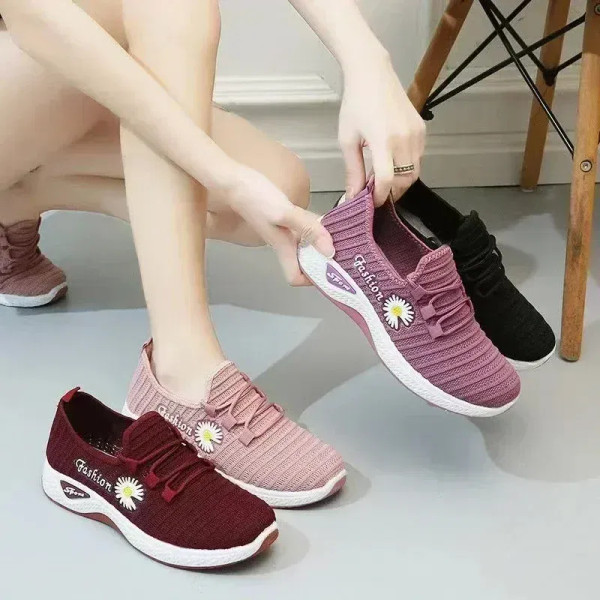Color: Beige, Shoe Size: 39 - Fashionable sports shoes for women, thick and breathable soft soled m F640-12000042946684933