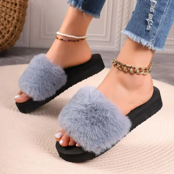 Shoe Size: 43, Color: black - 2024 Summer New Comfort Platform Women Slipper Women's Fashion Trend  F640-12000041883631963