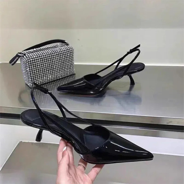 Color: Beige, Shoe Size: 38 - Women Pointed Toe Heels Shoes Sandals 2024 Dress Party Fashion Summer F640-12000038305568525