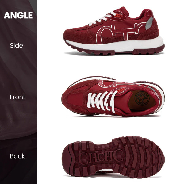 Color: Red, Shoe Size: 36 - Colour Blocking Design Fashion New Women's Casual Shoes Comfortable and F640-12000043500572886