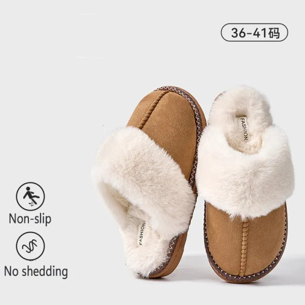 Color: Grape, Shoe Size: 36-37, Ships From: CHINA - Shevalues Women Plush House Slippers Fashion Fu F640-12000043937919878