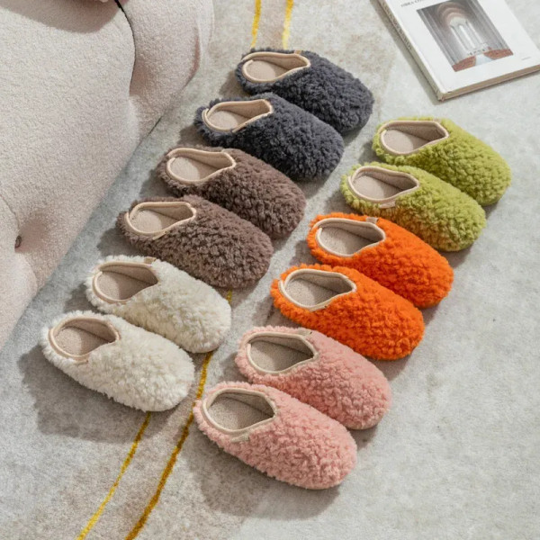 Color: Grass-Green, Shoe Size: 40-41, Ships From: CHINA - Crestar Warm Fluffy Women Slippers Winter F640-12000043893327549