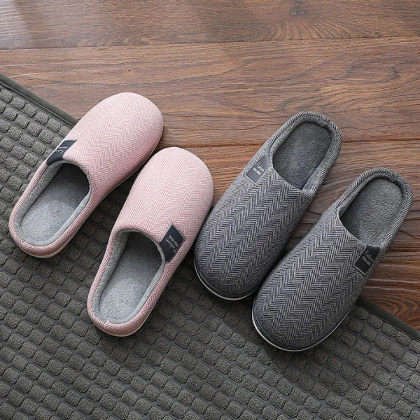 Color: Straw, Shoe Size: 40-41 - Winter Warm Fur Slippers for Men Women Couples House Non Slip Soft F640-12000043396076210