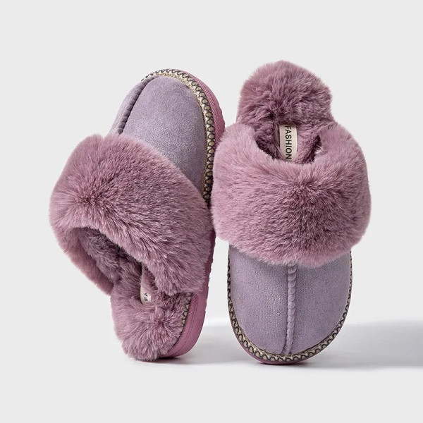 Color: Beige, Shoe Size: 40-41, Ships From: CHINA - Shevalues Women Plush House Slippers Fashion Fu F640-12000043937919883