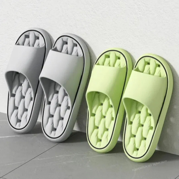 Color: black, Shoe Size: 44 - Bathroom House Slippers Leaking Quick-Drying Shower Slipper Light Wei F640-12000038180228947